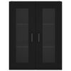 vidaXL sienas skapītis, melns, 69,5x34x90 cm