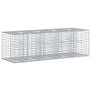 vidaXL Gabions pacelta gulta 180 x 60 x 55 cm Cinkota tērauda Sudraba