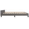 vidaXL gultas rāmis ar galvgali, pelēks, 200x200 cm, mākslīgā āda