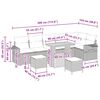 vidaXL Dārza dīvānu komplekts ar spilvenu 11 pcs Melna poliratāns