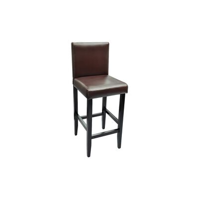 vidaXL bāra krēsli, 4 gab., tumši brūna mākslīgā āda