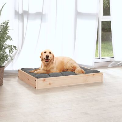 vidaXL suņu gulta, 71,5x54x9 cm, priedes masīvkoks