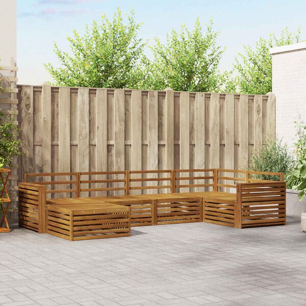 vidaXL Āra dīvānu komplekts 6 pcs Dabiska