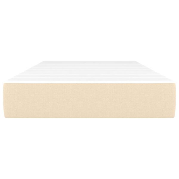 vidaXL kabatu atsperu matracis, krēmkrāsas, 120x190x20 cm, audums