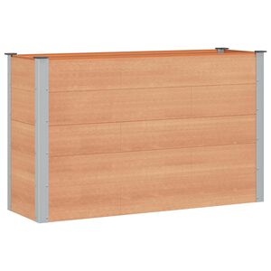 vidaXL Augstā puķu kaste Brūna 150 x 50 x 91 cm alu.