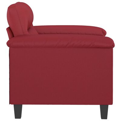 vidaXL atpūtas krēsls, 60 cm, vīnsarkana mākslīgā āda