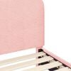 vidaXL Bērnu gultas rāmis ar galvgali Rozā 80 x 160 cm Aitu audums