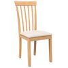 vidaXL Ēdamistabas krēsli ar spilveniem 2 gab. Dabīga masīvkoka gumija