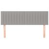 vidaXL gultas galvgaļi, gai&scaron;i pelēks, 144x5x78/88 cm, audums