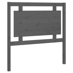 vidaXL gultas galvgalis, pelēks, 95,5x4x100 cm, priedes masīvkoks