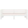 vidaXL izvelkama gulta, balta, 2x(80x200) cm, priedes masīvkoks