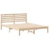 vidaXL Gultas rāmis Brūna 150 x 200 cm Ciets priedes koks