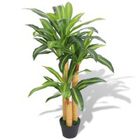 vidaXL mākslīgais augs, dracēna ar podiņu, 100 cm, zaļa