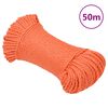 vidaXL darba virve, oranža, 3 mm, 50 m, polipropilēns