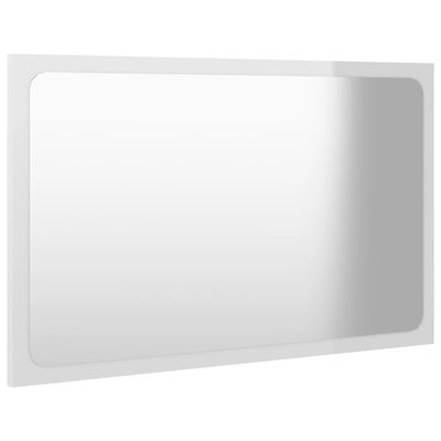 vidaXL vannasistabas spogulis, spīdīgi balts, 60x1,5x37 cm