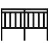 vidaXL gultas galvgalis, melns, 146x4x100 cm, priedes masīvkoks