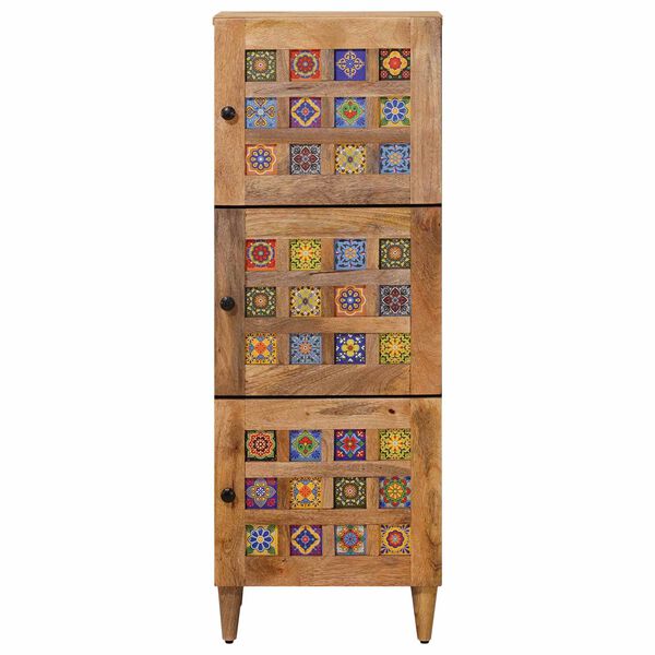 vidaXL Augstais skapītis Dabiska 40 x 33 x 110 cm Cieta mango koksne