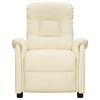 vidaXL masāžas krēsls, paceļams, krēmkrāsas mākslīgā āda