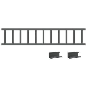 vidaXL Jumta sniega aizsargs Antracīts 100 x 2,5 x 20 cm Tērauds