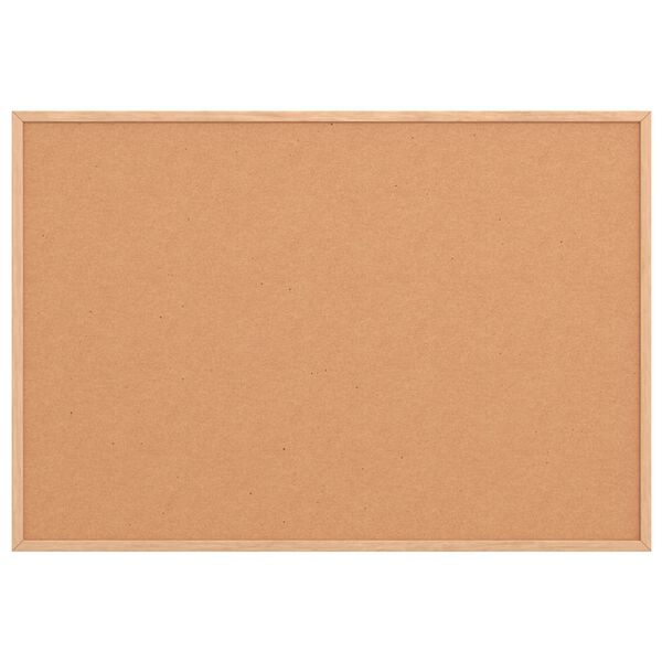 vidaXL korķa dēlis ar masīvkoka rāmi, 80x55 cm