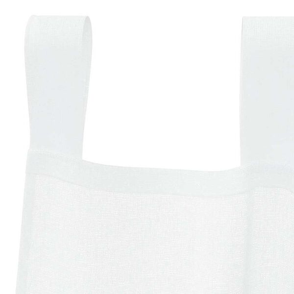 vidaXL Voile aizkaris ar aizkariem 2 pcs Balts 175 x 140 cm Poliesters