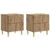vidaXL Naktsgaldiņ&scaron; 2 pcs Artisan Ozols 43 x 34,5 x 48 cm