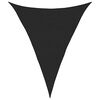 vidaXL saulessarga bura, 160 g/m&sup2;, trīsstūrveida, melna, 3x4x4 m, HDPE
