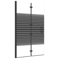 vidaXL salokāma dušas siena, ESG, 80x140 cm, melna