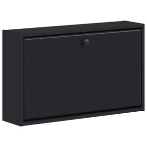 vidaXL Sienā piestiprināms apavu skapis BREDA 71 x 17 x 43 cm Melns