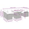 vidaXL 8-daļīgs dārza dīvāna komplekts, matrači, bē&scaron;a PE rotangpalma