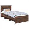 vidaXL Gultas rāmis Brūns ozols 120 x 123 cm Inženierijas koks