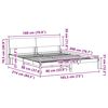 vidaXL Gultas rāmis Brūna un melna 180 x 200 cm Priedes masīvkoks