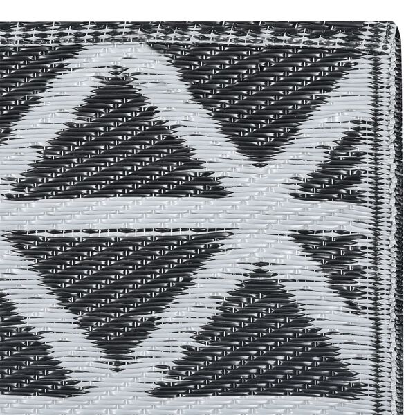 vidaXL āra paklājs, 120x180 cm, ARAKIL melns PP