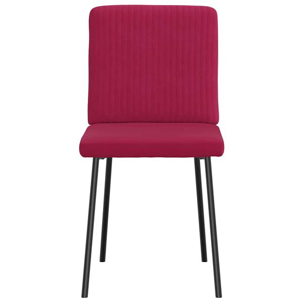 vidaXL virtuves krēsli, 2 gab., vīnsarkans samts