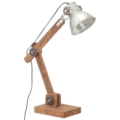 vidaXL galda lampa, industriāls dizains, sudrabaina, 58x18x90 cm, E27