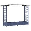 vidaXL Pacelta gulta ar treliem un jumtu Pelēks 207 x 40 x 126 cm PP