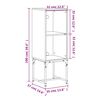 vidaXL skapītis ar stikla durvīm, koka krāsa, 35x37x100 cm