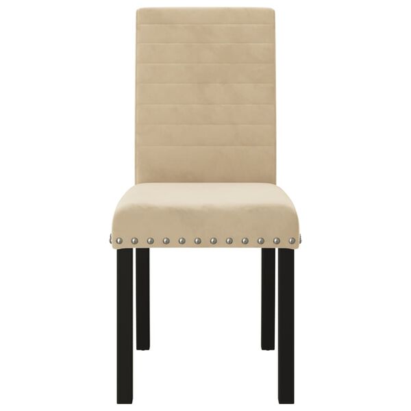 vidaXL virtuves krēsli, 6 gab., krēmkrāsas samts