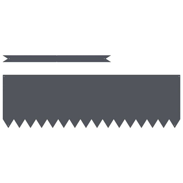 vidaXL Zāliena Apmale 20 pcs Antracīts 100 x 0.05 x 20 cm