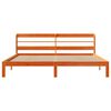 vidaXL gulta bez matrača, vaska brūnas, 180x200 cm, priedes masīvkoks
