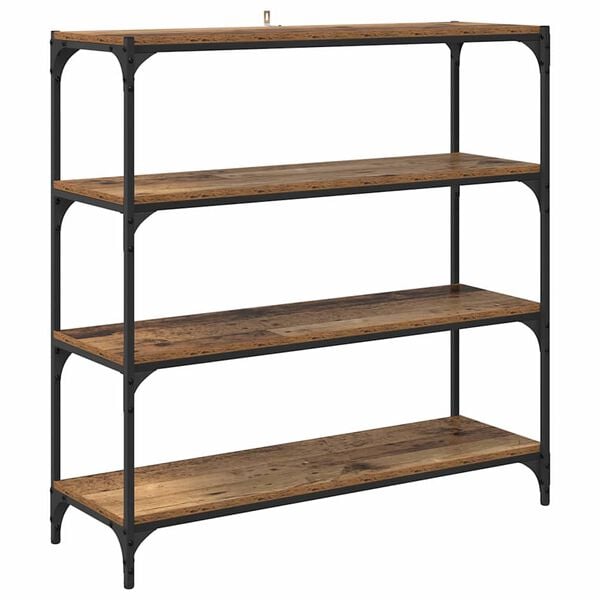 vidaXL Grāmatplaukts Vecs koks 100 x 33 x 100 cm