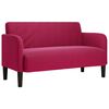 vidaXL divvietīgs dīvāns, vīna sarkans, 109 cm, samts