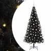 vidaXL Ziemassvētku eglīte Melna 210 cm PVC