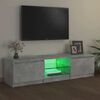 vidaXL TV skapītis ar LED lampiņām, 140x40x36 cm, betona pelēks