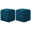 vidaXL pufi, 2 gab., zili, 30x30x30 cm, samts