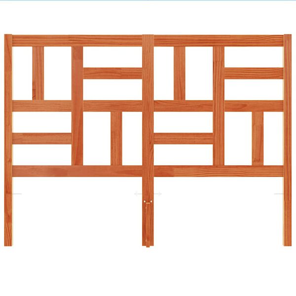 vidaXL galvgalis, vaska brūns, 150 cm, priedes masīvkoks