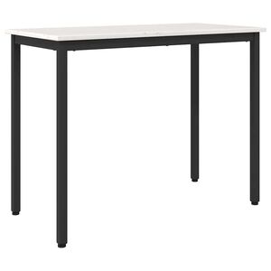 vidaXL galds Balts 100 x 50 x 77 cm Inženieru koks un tērauds