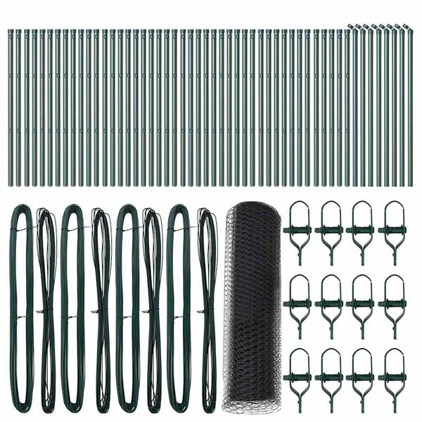 vidaXL Žoga āķis Pelēka 100 x 0,8 m (25 mm acs) Tērauds un PVC