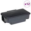 vidaXL Mouse Traps 12gb Melns 22x12,5x7,5 cm