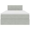 vidaXL Glabā&scaron;anas gulta ar matraci Gai&scaron;i pelēks 120 x 190 cm Samts